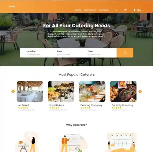 Catering Service project developed in bubble.io icon
